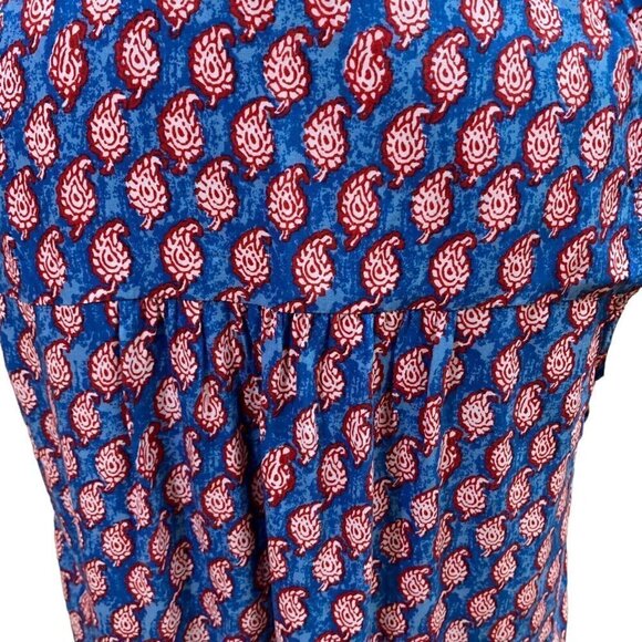 BeachLunchLounge Women's M Medium A-Line Mini Dress Pleated w. Tassels Batik - Picture 6 of 7